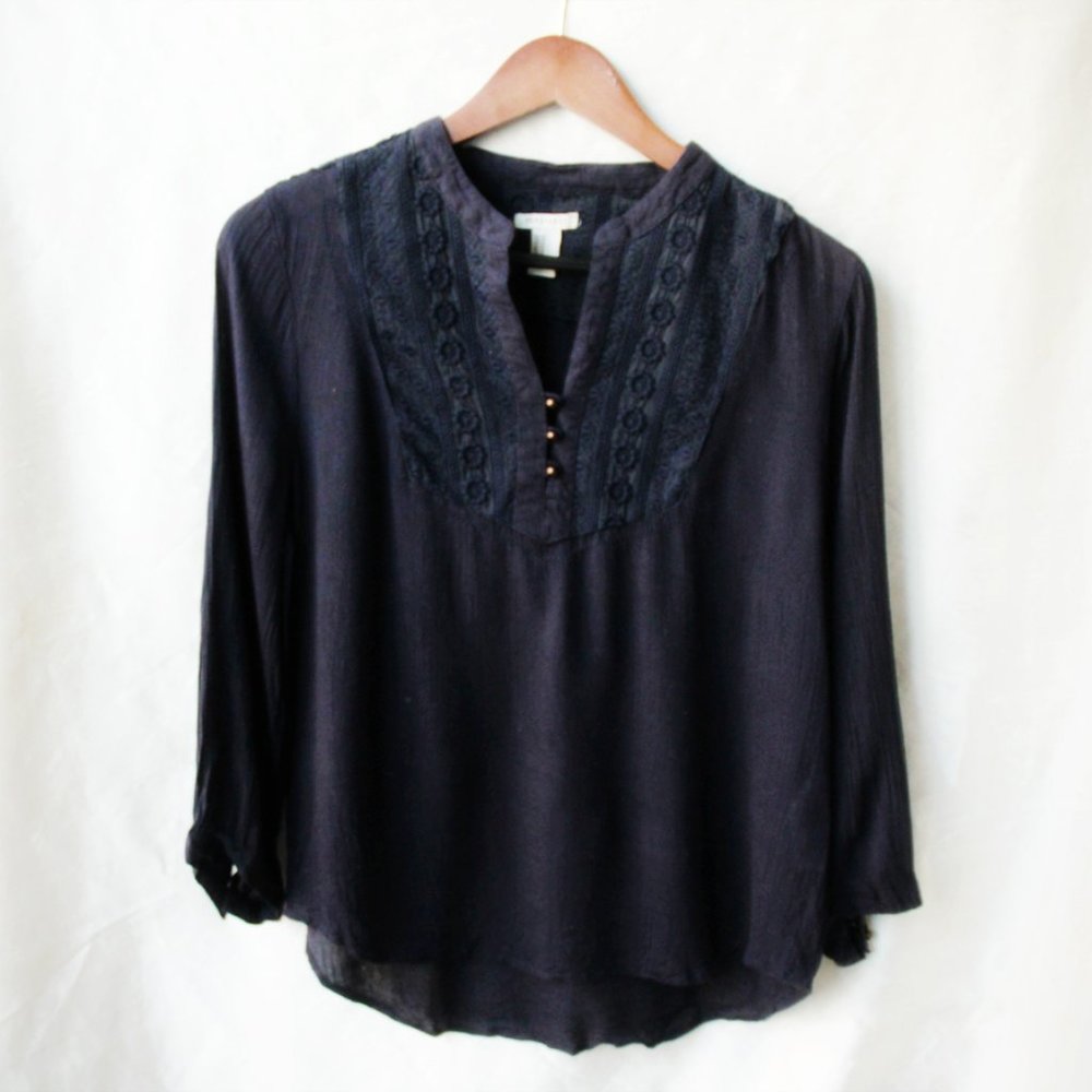 Blue Boho Top